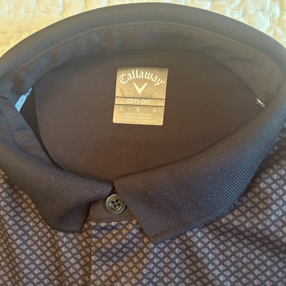 Men’s Callaway golf shirt with opti-dry properties - Black size Large - Picture 2 of 3